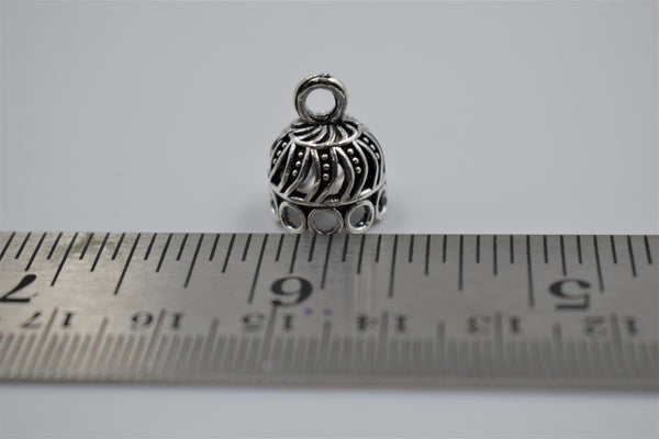 Small Size Alloy Silver Jhumka Base With Carving (100 gm)