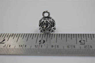Small Size Alloy Silver Jhumka Base With Carving (100 gm)