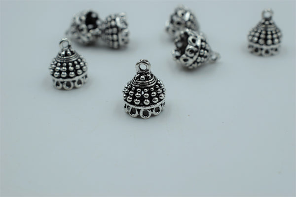 Small Size Alloy Silver Jhumka Base With Fine Detailing (100 gm)