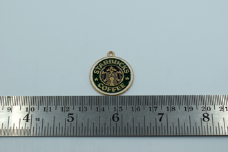 Starbuck Coffee Symbol Enamel Charm (10 Pcs)