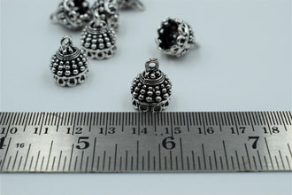 Small Size Alloy Silver Jhumka Base With Fine Detailing (100 gm)