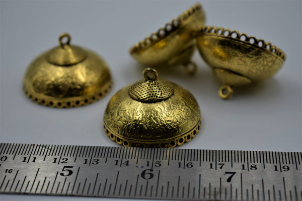 Medium Size Alloy Golden Jhumka Base