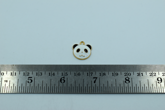 Cute Panda Face Enamel Charm (10 Pc)