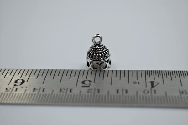 Small Size Alloy Silver Jhumka Base With Fine Carving (100 gm)