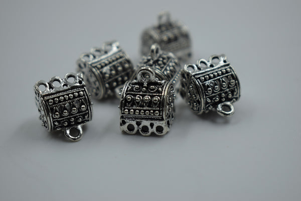 Small Size Alloy Silver Rectangle Jhumka Base (100 gm)