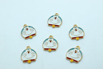 Cute Doremon Enamel Charm (10 Pcs)