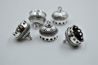 Small Size Alloy Silver Jhumka Base With Beautiful Detailing (100 gm)