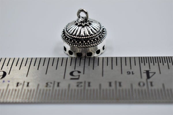 Small Size Alloy Silver Jhumka Base With Beautiful Detailing (100 gm)