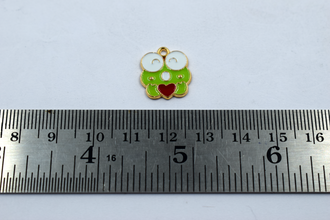 Cute Frog With Heart Enamel Charm (10 Pcs)