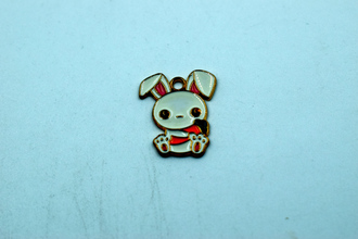 Cute Bunny With Carrot Enamel Charm(10 Pcs)
