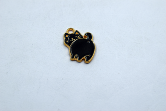 Cute Black Cat Enamel Charm (10 Pcs)