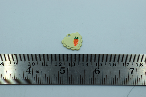 Heart shape Charm With Carrot (10 Pcs)