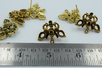 Beautiful Design Golden Oxidised Ear Stud (100 gm)