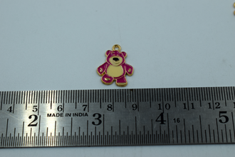 Cute Teddy Bear Enamel Charm (10 Pcs)