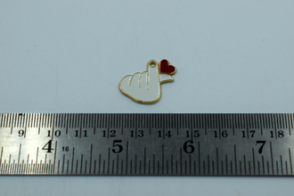Cute Hand With Heart Enamel Charm (10 Pcs)