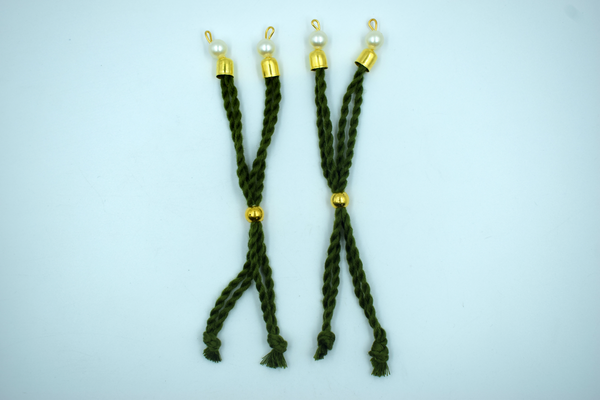 Mehendi Green Cotton Dori For Rakhi (10 Pcs)