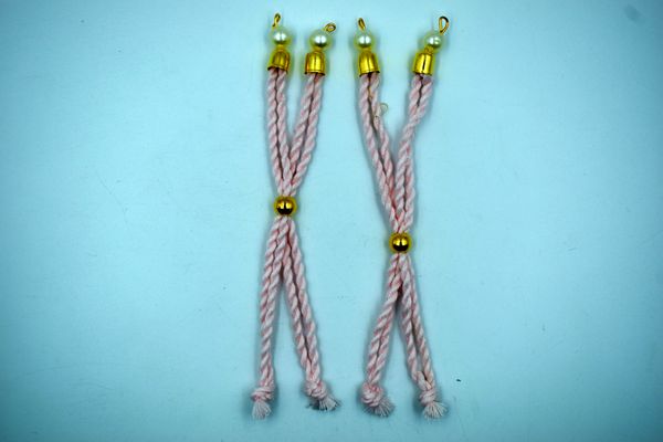 Baby Pink Cotton Dori For Rakhi (10 Pcs)