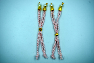 Baby Pink Cotton Dori For Rakhi (10 Pcs)