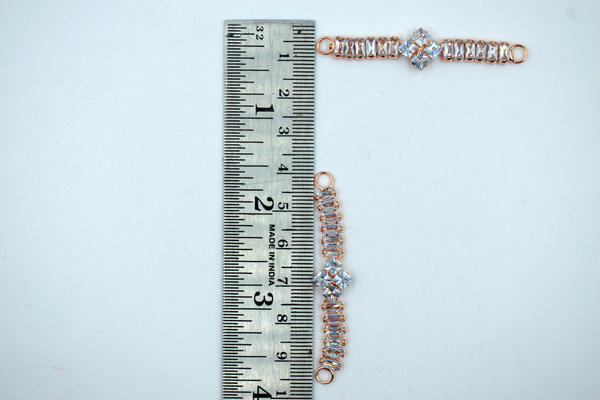 Rose Gold Color AD Pendants With Square In Centre (12 Pc)