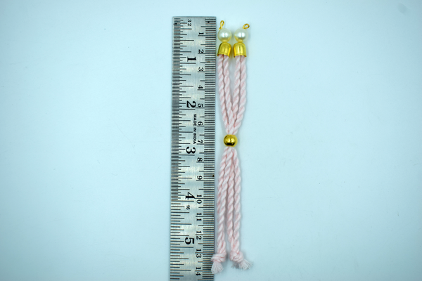 Baby Pink Cotton Dori For Rakhi (10 Pcs)