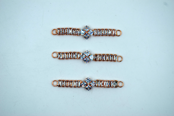 Rose Gold Color AD Pendants With Square In Centre (12 Pc)