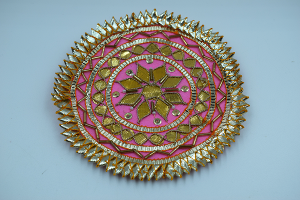 Baby Pink Shaktiman Gota Patch 5 inch (5 Pc)