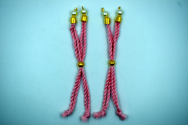 Dark Pink Cotton Dori For Rakhi (10 Pcs)