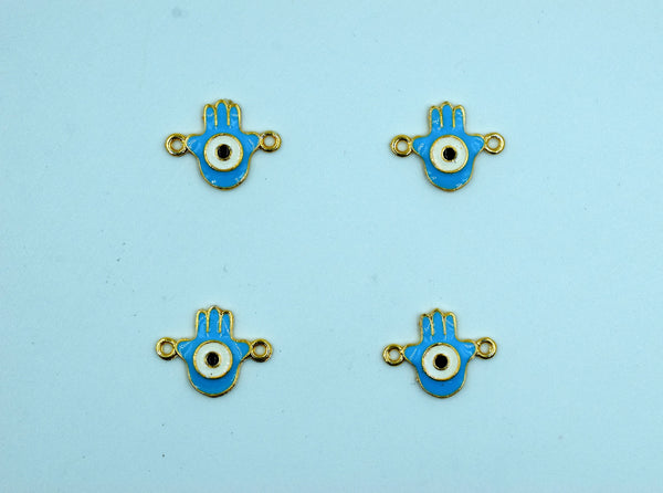 Hamsa Hand Sky Blue Color Rakhi pendant (Pack of 12)