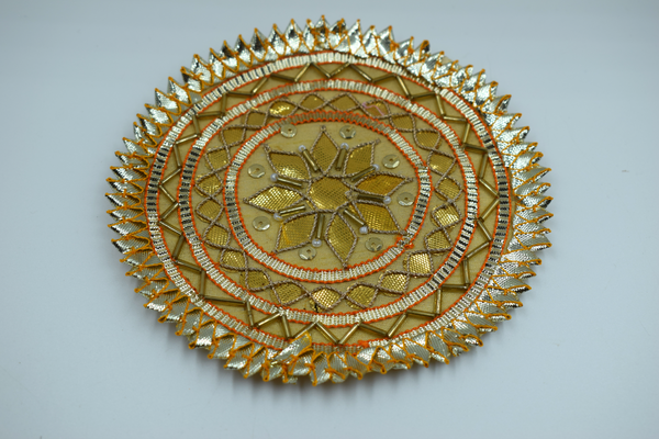 Cream Shaktiman Gota Patch 5 inch (5 Pc)