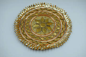 Cream Shaktiman Gota Patch 5 inch (5 Pc)