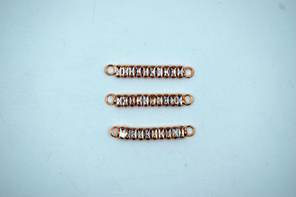 American Diamond Rose Gold Color Pendant For Rakhi (12 Pc)