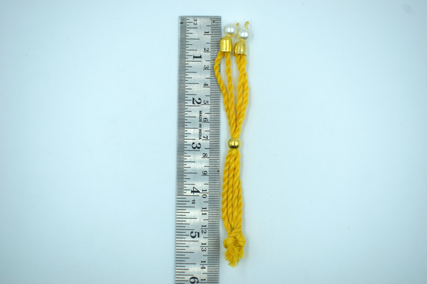 Bright Yellow Cotton Dori For Rakhi (10 Pcs)