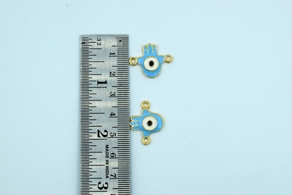 Hamsa Hand Sky Blue Color Rakhi pendant (Pack of 12)