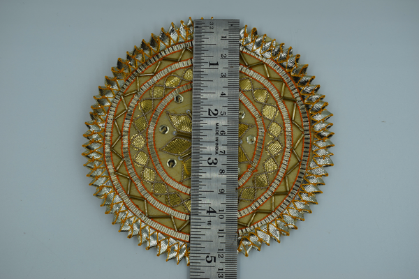 Cream Shaktiman Gota Patch 5 inch (5 Pc)