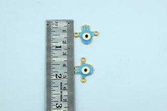 Hamsa Hand Sky Blue Color Rakhi pendant (Pack of 12)