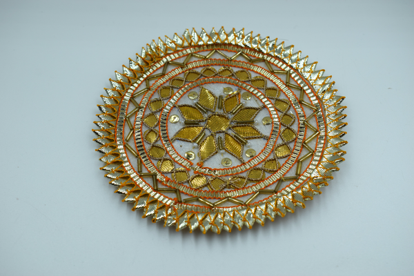 White Shaktiman Gota Patch 5 inch (5 Pc)