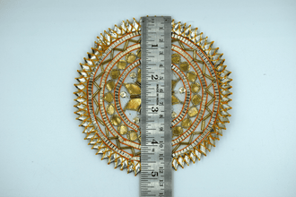 White Shaktiman Gota Patch 5 inch (5 Pc)