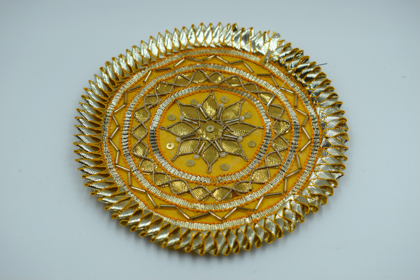 Yellow Shaktiman Gota Patch 5 inch (5 Pc)