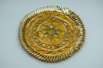 Yellow Shaktiman Gota Patch 5 inch (5 Pc)