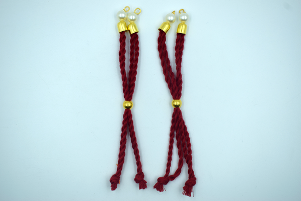 Dark Red Cotton Dori For Rakhi (10 Pcs)