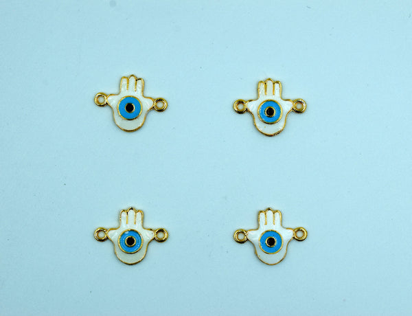 Hamsa Hand White Color Rakhi pendant (Pack of 12)