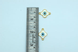 White Color Flower Design Evil Eye Rakhi pendant (Pack of 12)