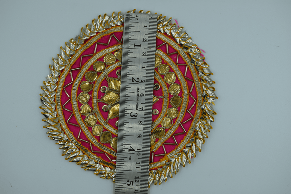 Red Shaktiman Gota Patch 5 inch (5 Pc)