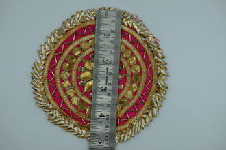 Red Shaktiman Gota Patch 5 inch (5 Pc)