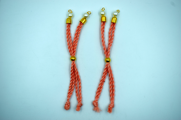 Peach Cotton Dori For Rakhi (10 Pcs)