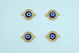 Stone Studded Round Evil Eye Rakhi pendant (Pack of 12)