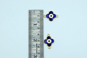 Flower Design Navy Blue Evil Eye Rakhi pendant (Pack of 12)