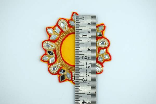 Yellow big size buti for T-light Holders(5 pc)