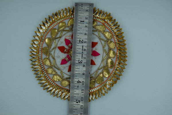 White 10 Nakhun Gota Patch 5 inch (5 Pc)