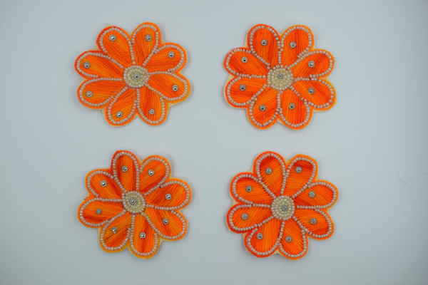Trendy Orange flower buti for toran making(5 pc)
